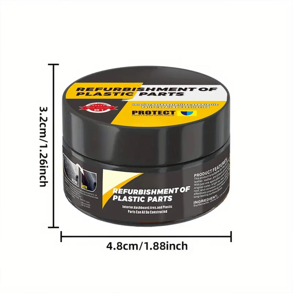 Car Interior Plastic Leather Scratch Repair Paste Automotive Polishing Wax Repair Anti-Aging Paste Tires Seats Steering Wheel