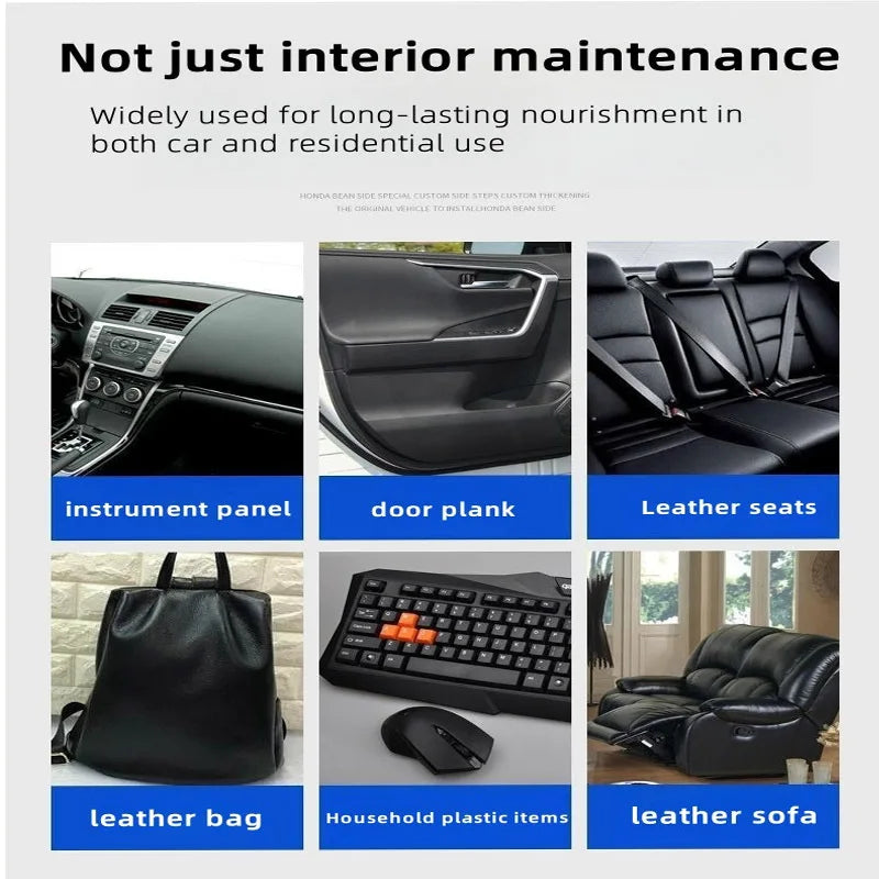 Car Interior Plastic Leather Scratch Repair Paste Automotive Polishing Wax Repair Anti-Aging Paste Tires Seats Steering Wheel
